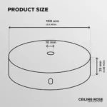 Stylish Copper Ceiling Rose Light Pendant for Cable~3101 - Elegant & Functional Lighting Solution - Image 4