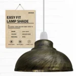 Brushed Silver Retro Ceiling Pendant Light Lamp Shade | Easy Fit for Cafe, Kitchen, and Dining Areas - Image 10