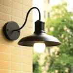 Black Industrial Wall Light - Retro Metal Shade for Modern & Vintage Decor