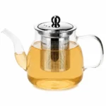 Premium Teapot With Infuser - Heat Resistant Borosilicate Glass, Stainless Steel, 600ml