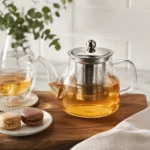Premium Teapot With Infuser - Heat Resistant Borosilicate Glass, Stainless Steel, 600ml - Image 5