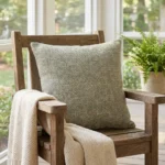 Jesper Jade Green and Beige Luxury Throw Pillow - Handmade in USA | Plutus - Image 3