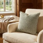 Jesper Jade Green and Beige Luxury Throw Pillow - Handmade in USA | Plutus - Image 9