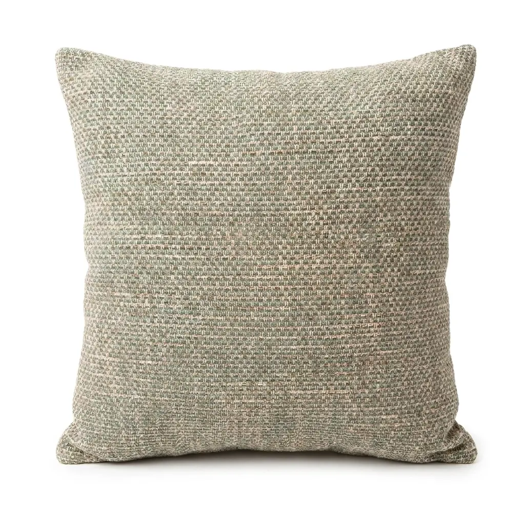 426944707_large.webp Jesper Jade Green and Beige Luxury Throw Pillow - Handmade in USA | Plutus - Image 1