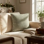 Jesper Jade Green and Beige Luxury Throw Pillow - Handmade in USA | Plutus - Image 10