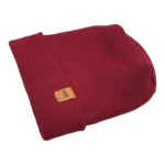 HAAKWEAR Theta-Stitch Cuffed Beanie - Made in USA, Burnt Maroon, Unisex, Warm & Comfortable
