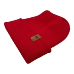 CTH108 HAAKWEAR Theta-Stitch Cuffed Beanie - Made in USA - Scarlet Red | Comfortable & Stylish
