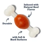 Country Living Vegan Nylon Beef Bone Dog Chew Toy - Durable TPR Nylon for Healthier Teeth and Gums, Perfect for Small Breeds - Image 6