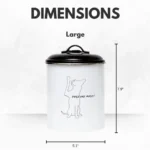 Black & White Pet Food & Treat Storage Canisters (Set of 3) - Keep Your Pet's Treats Fresh and Organized - Image 11