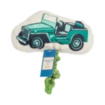 Country Living Retro Army Jeep Plush Dog and Puppy Toy - Vintage Style, Durable & Interactive