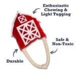 Country Living Red Barn Vegan Leather Dog Chew Toy Eco-Friendly & Durable - Image 8