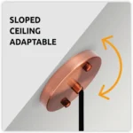 Elegant Copper E27 PVC Ceiling Rose Pendant Light - Warm & Romantic Ambiance - Image 8