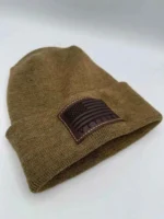 Patriotic Veteran Beanie with USA Flag - Theta Stitch Cuffed Knit Hat - Made in USA | Limited Edition - Image 5