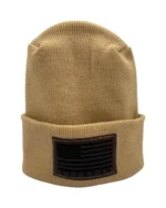 Patriotic Veteran Beanie with USA Flag - Theta Stitch Cuffed Knit Hat - Made in USA | Limited Edition - Image 7