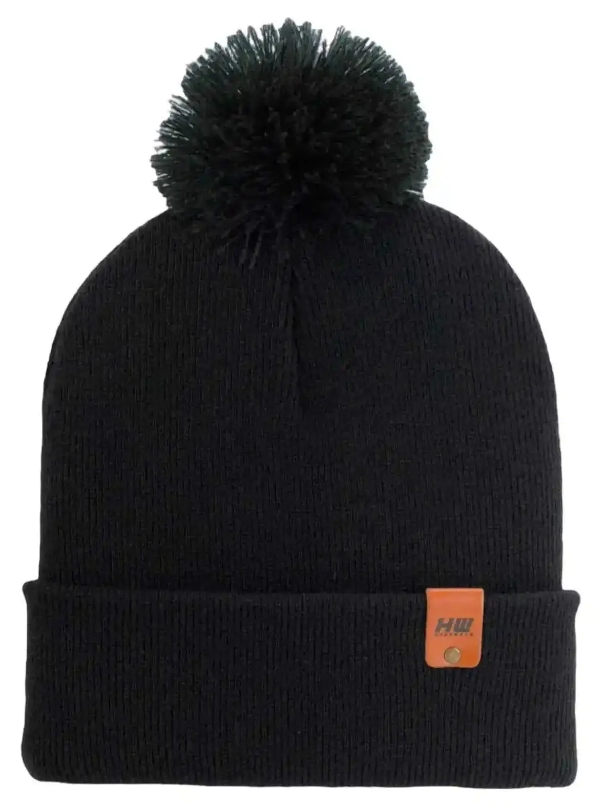 463074345_large.webp HAAKWEAR Pom Pom Beanie - Cozy & Stylish Winter Hat - Made in USA, Black - Image 1