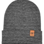 HAAKWEAR Traditional Fusion Cuffed Beanie - Gray/Black, Made in USA | Unisex Warmth & Style