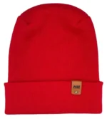 CTH108 HAAKWEAR Theta-Stitch Cuffed Beanie - Made in USA - Scarlet Red | Comfortable & Stylish