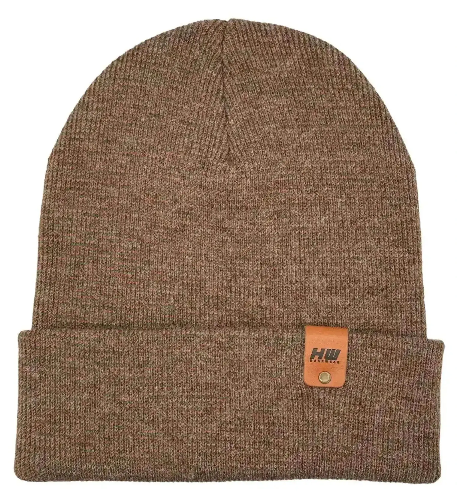 471502500_large.webp HAAKWEAR Traditional Fusion Cuffed Beanie - Green/Burgundy | Made in USA | Stylish Unisex Warmth - Image 1