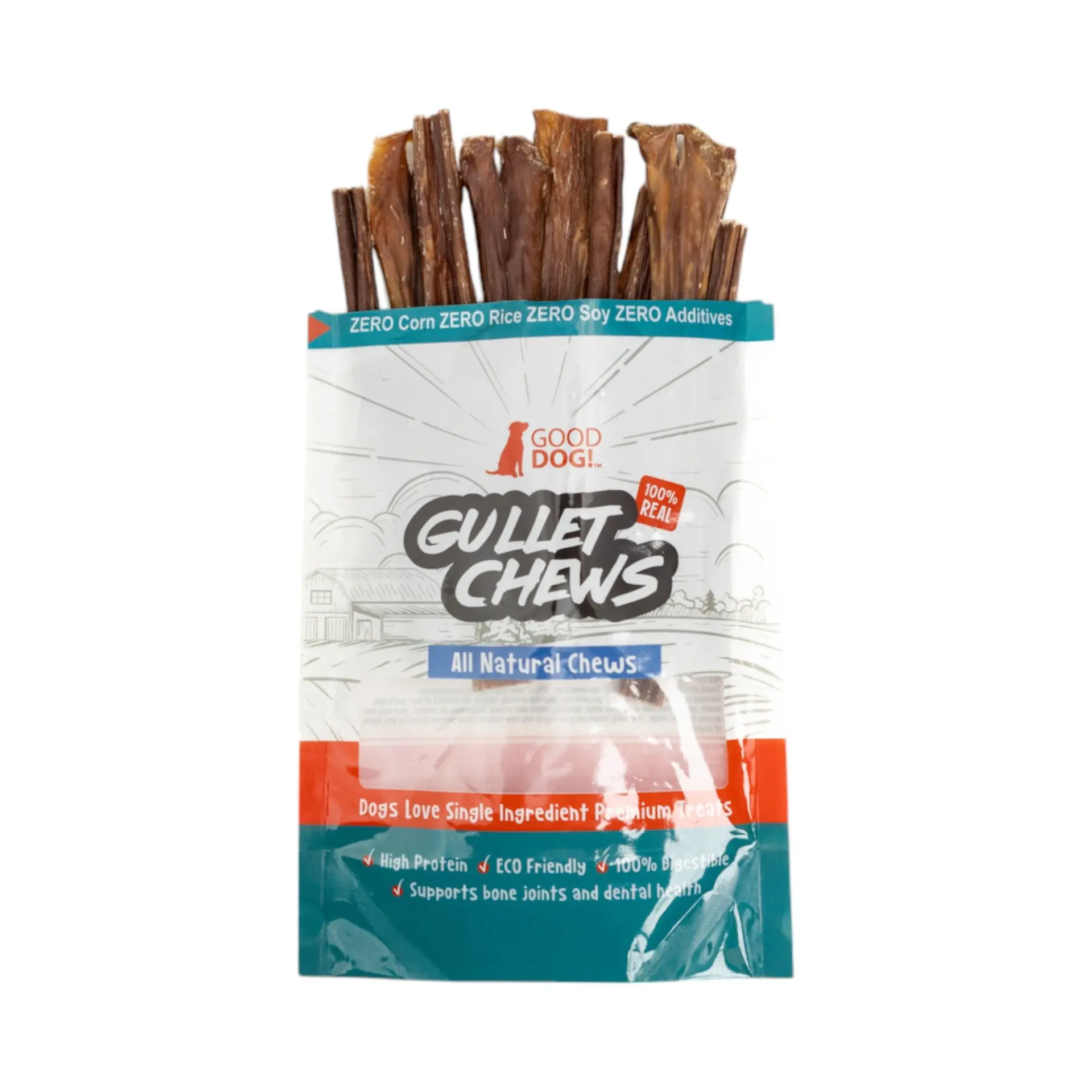 481648847_large.webp All-Natural Gullet Stick Dog Treats - 6" (10-Pack) - Healthy, Chewy Delight for Your Dog - Image 1