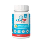 UBAVET Ubameg EFA 1000mg Omega-3 Fatty Acid Capsules for Dogs & Cats - 120 Count - Supports Heart, Skin, Coat, and Joint Health