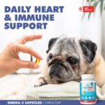 UBAVET Ubameg EFA 1000mg Omega-3 Fatty Acid Capsules for Dogs & Cats - 120 Count - Supports Heart, Skin, Coat, and Joint Health - Image 6