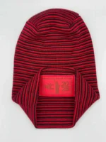 HW NEW YEAR 2025 NYC Theta Stitch Contrast Cuffed Beanie - Red and Black, Made in USA, Limited Edition - Image 2