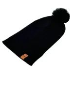 HAAKWEAR Pom Pom Beanie - Cozy & Stylish Winter Hat - Made in USA, Black - Image 4