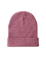 HAAKWEAR Traditional Silent Cuffed Beanie in Rusty Burgundy Unisex, Classic Winter Hat, Made in USA