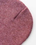HAAKWEAR Traditional Silent Cuffed Beanie in Rusty Burgundy Unisex, Classic Winter Hat, Made in USA - Image 2