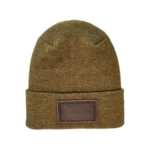 HW Cleveland Brown Green Fusion Cuffed Beanie - Limited Edition, Made in USA, Unisex Winter Hat - Image 3