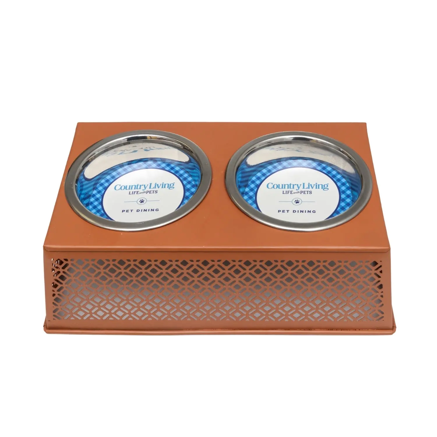 485406006_large.webp Country Living Elevated Apricot Brandy Dog Feeder with 2 Stainless Steel Bowls Perfect for Medium to Large Dogs - Image 1