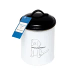 Black & White Pet Food & Treat Storage Canisters (Set of 3) - Keep Your Pet's Treats Fresh and Organized - Image 4