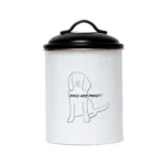 Black & White Pet Food & Treat Storage Canisters (Set of 3) - Keep Your Pet's Treats Fresh and Organized - Image 7