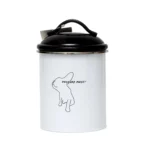 Black & White Pet Food & Treat Storage Canisters (Set of 3) - Keep Your Pet's Treats Fresh and Organized - Image 8