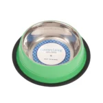Country Living Set of 2 Ribbed No-Tip Non-Skid Pet Bowls Irish Green Durable & Safe for Small to Medium Pets - Image 3