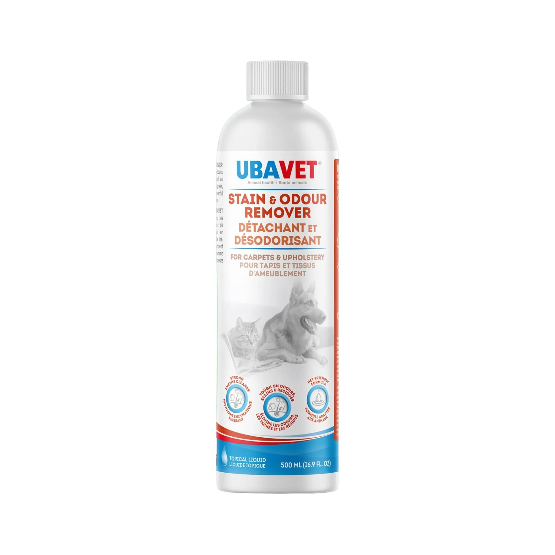 485455054_large.webp UBAVET Stain and Odor Remover for Dogs & Cats | Powerful Enzyme Cleaner | Pet-Safe & Eco-Friendly Formula | 16.9 fl oz / 500ml - Image 1