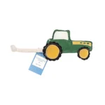 Country Living Eco-Friendly Vegan Leather Tractor Dog Chew Toy Durable & Safe for All Dogs - Green