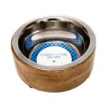 Eco-Friendly Mango Wood Dog Bowl - Durable Stainless Steel Pet Feeder | Stylish & Sustainable - 3 Sizes Available