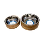 Eco-Friendly Mango Wood Dog Bowl - Durable Stainless Steel Pet Feeder | Stylish & Sustainable - 3 Sizes Available - Image 8