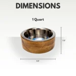 Eco-Friendly Mango Wood Dog Bowl - Durable Stainless Steel Pet Feeder | Stylish & Sustainable - 3 Sizes Available - Image 9
