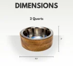 Eco-Friendly Mango Wood Dog Bowl - Durable Stainless Steel Pet Feeder | Stylish & Sustainable - 3 Sizes Available - Image 10
