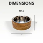 Eco-Friendly Mango Wood Dog Bowl - Durable Stainless Steel Pet Feeder | Stylish & Sustainable - 3 Sizes Available - Image 11