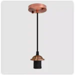 Elegant Copper E27 PVC Ceiling Rose Pendant Light - Warm & Romantic Ambiance - Image 2