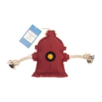 Eco-Friendly Fire Hydrant Dog Chew Toy Durable, Non-Toxic Canvas & Jute for Dental Health