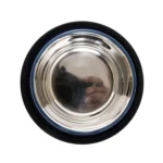 Country Living Set of 2 Ribbed No-Tip Non-Skid Stainless Steel Pet Bowls - Poseidon Blue | Stylish & Durable Dog and Cat Bowls - Image 6