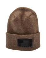 Patriotic Veteran Beanie with USA Flag - Theta Stitch Cuffed Knit Hat - Made in USA | Limited Edition - Image 9
