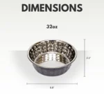 Country Living Set of 2 Black Pearl Eco-Chic Stainless Steel Dog Bowls - Durable & Stylish Pet Dining - Image 7