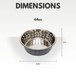 Country Living Set of 2 Black Pearl Eco-Chic Stainless Steel Dog Bowls - Durable & Stylish Pet Dining - Image 8