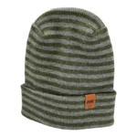 HAAKWEAR Theta-Stitch RORO Cuffed Beanie - Gray/Green, Made in USA | Unisex, Soft & Warm Acrylic, One Size Fits Most