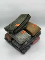 HAAKWEAR Unisex Traditional Contrast Cuffed Beanie - Black/Green, Made in USA | Warm & Versatile Winter Hat - Image 4